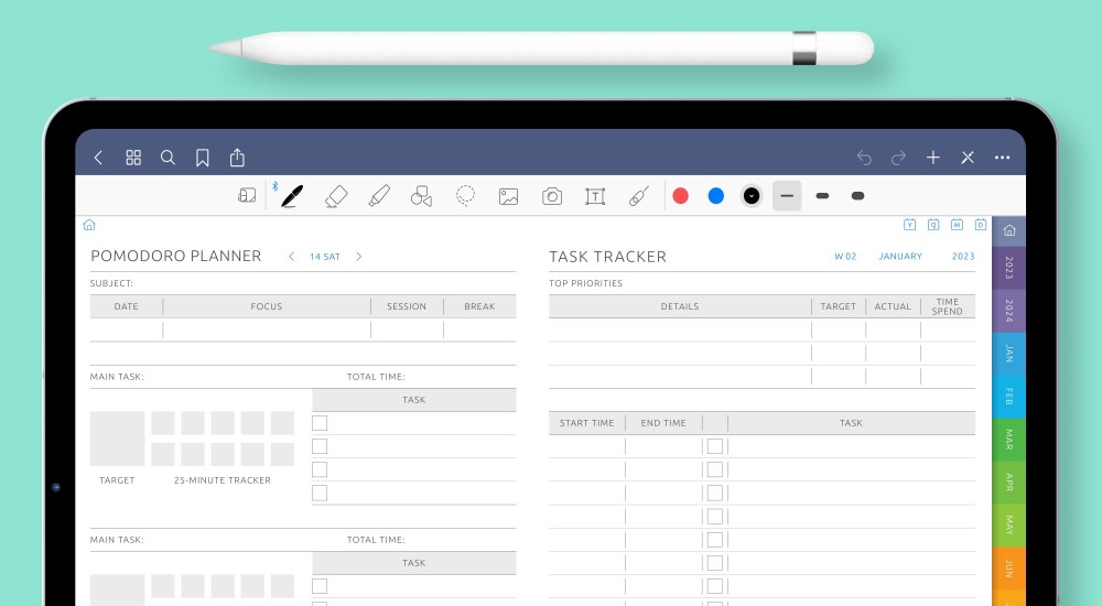 Pomodoro Digital Planner