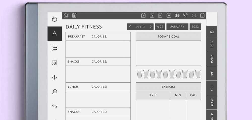 reMarkable Health &amp;amp; Fitness Planner