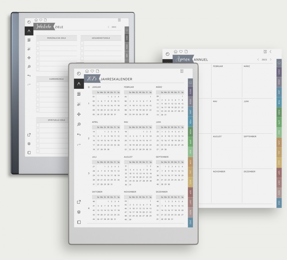 Planen Sie Ihr bisher bestes Jahr Template for reMarkable