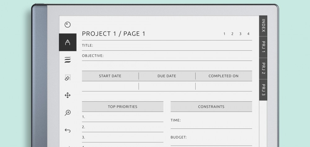 reMarkable Projects Planner Sectional