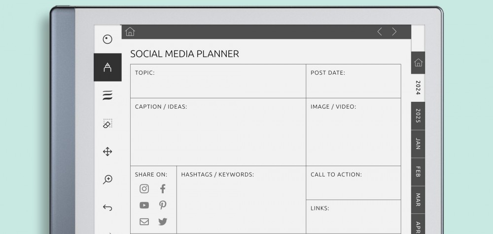 reMarkable Social Media Planner