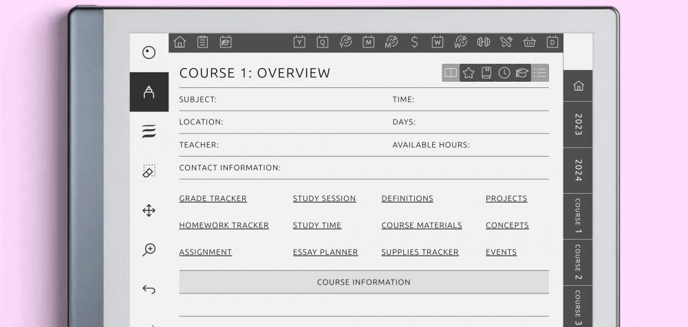 reMarkable Student Planner