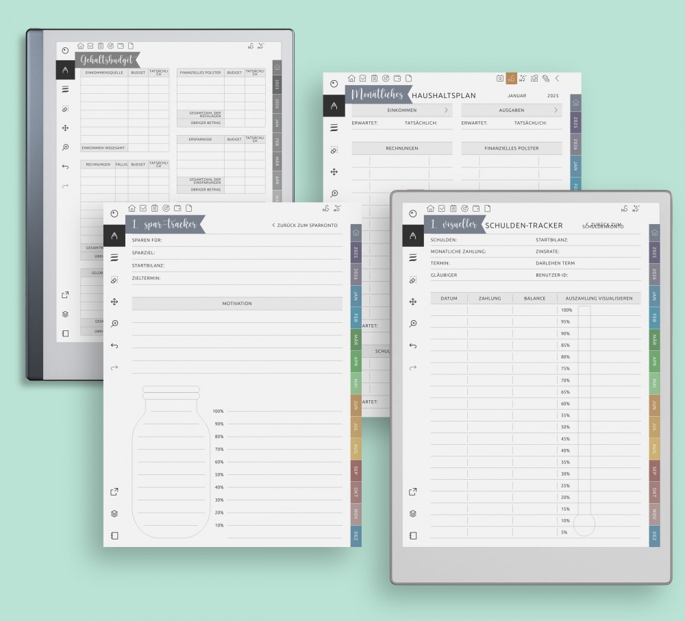 Beherrschung der Finanzlandschaft Template for reMarkable