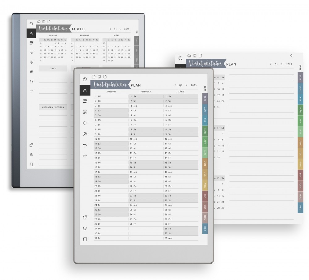 📈 Vierteljährliche Visionsplanung leicht gemacht! Template for reMarkable