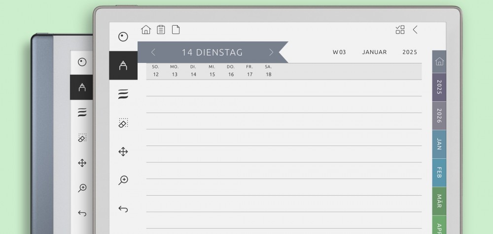 reMarkable Tägliche Notizen - liniertes Papier