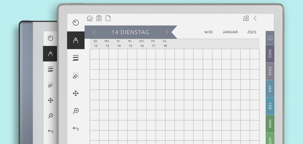reMarkable Tägliche Notizen - Millimeterpapier