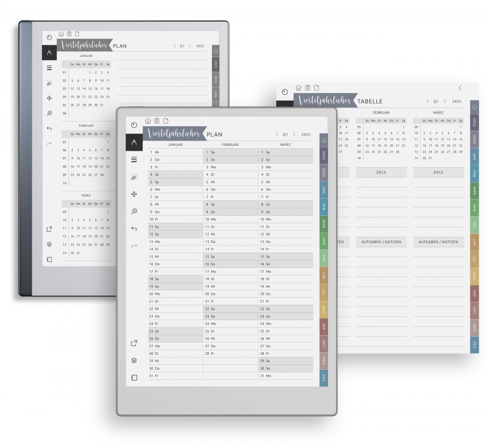 📈 Quarterly Mastery: Template for reMarkable