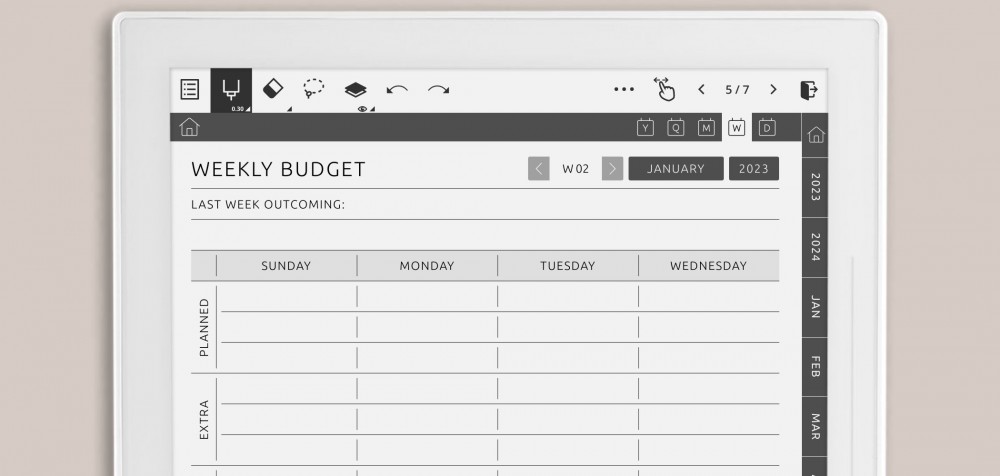 Supernote Budget Planner 2023 &amp;amp; 2024: Get Your Planner Template PDF