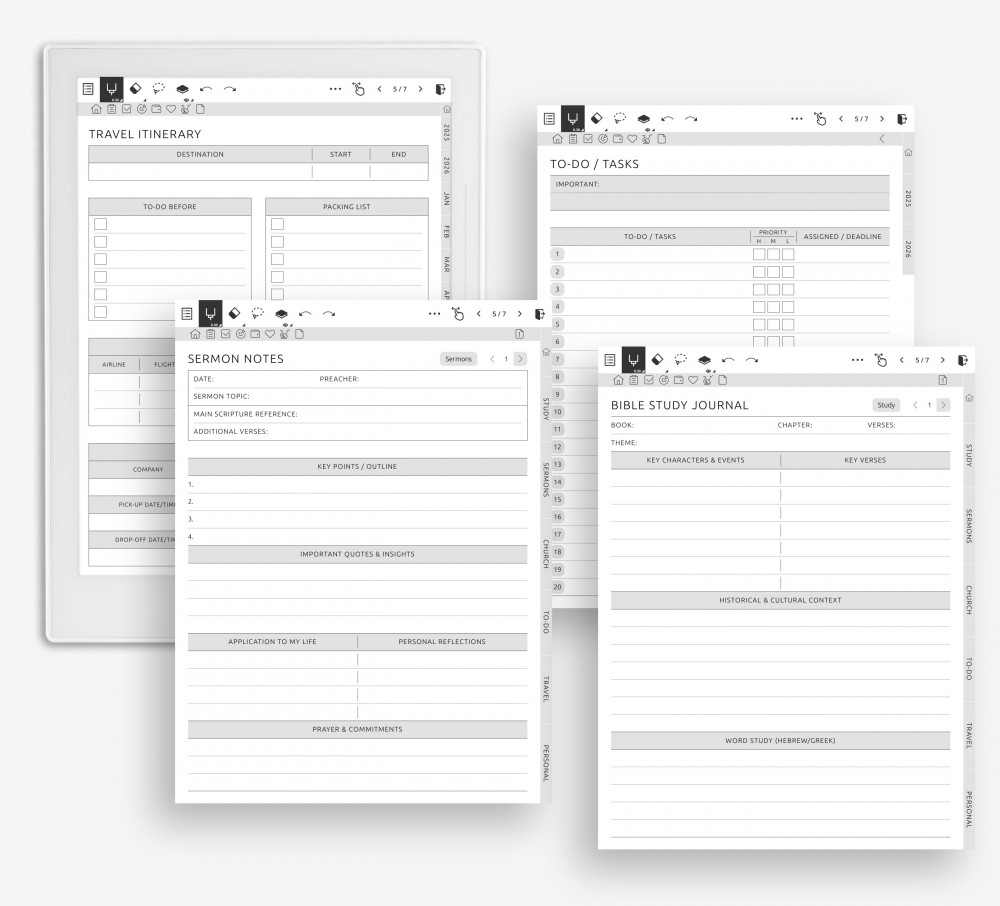Tailor Your Planner to Your Faith and Life for Supernote Planner Tailor Your Planner to Your Faith and Life Template for Supernote