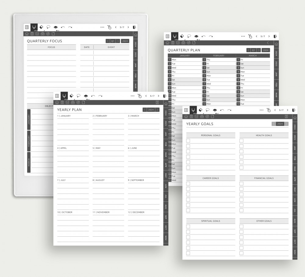 Achieve Your Goals Template for Supernote