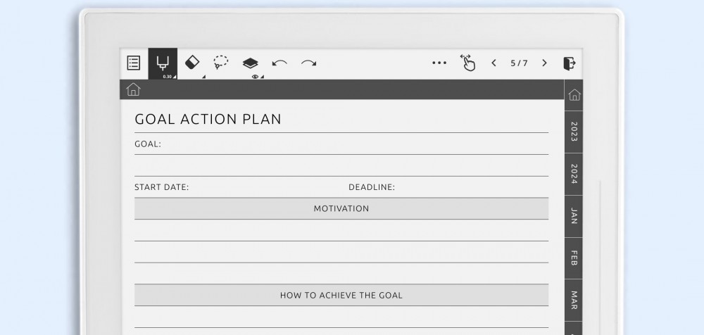 Supernote Goal Planner