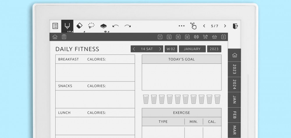 Supernote Health &amp;amp; Fitness Planner