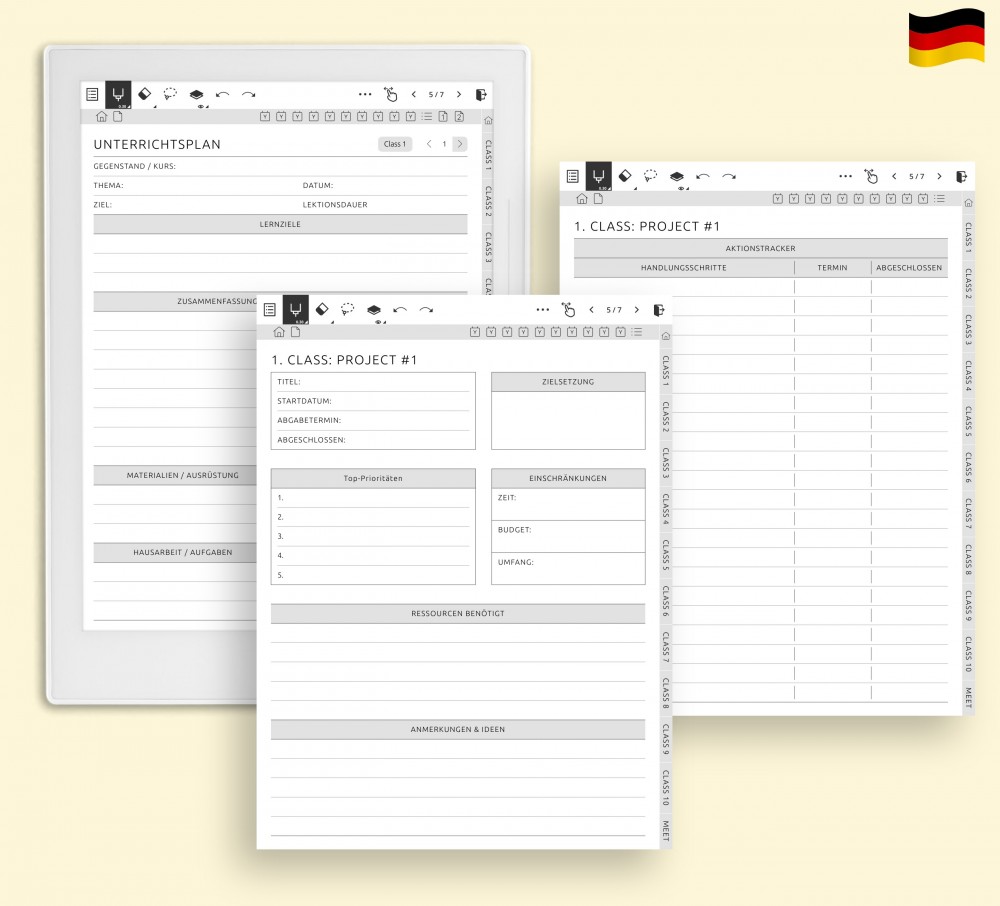🗂️ Verbinden Sie Ihren Unterricht mit übergeordneten Zielen for Supernote Planner 🗂️ Verbinden Sie Ihren Unterricht mit übergeordneten Zielen Template for Supernote