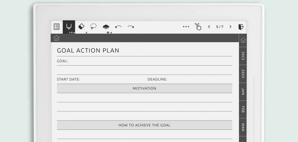 Supernote Productivity Planner