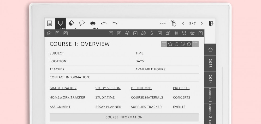 Supernote Student Planner