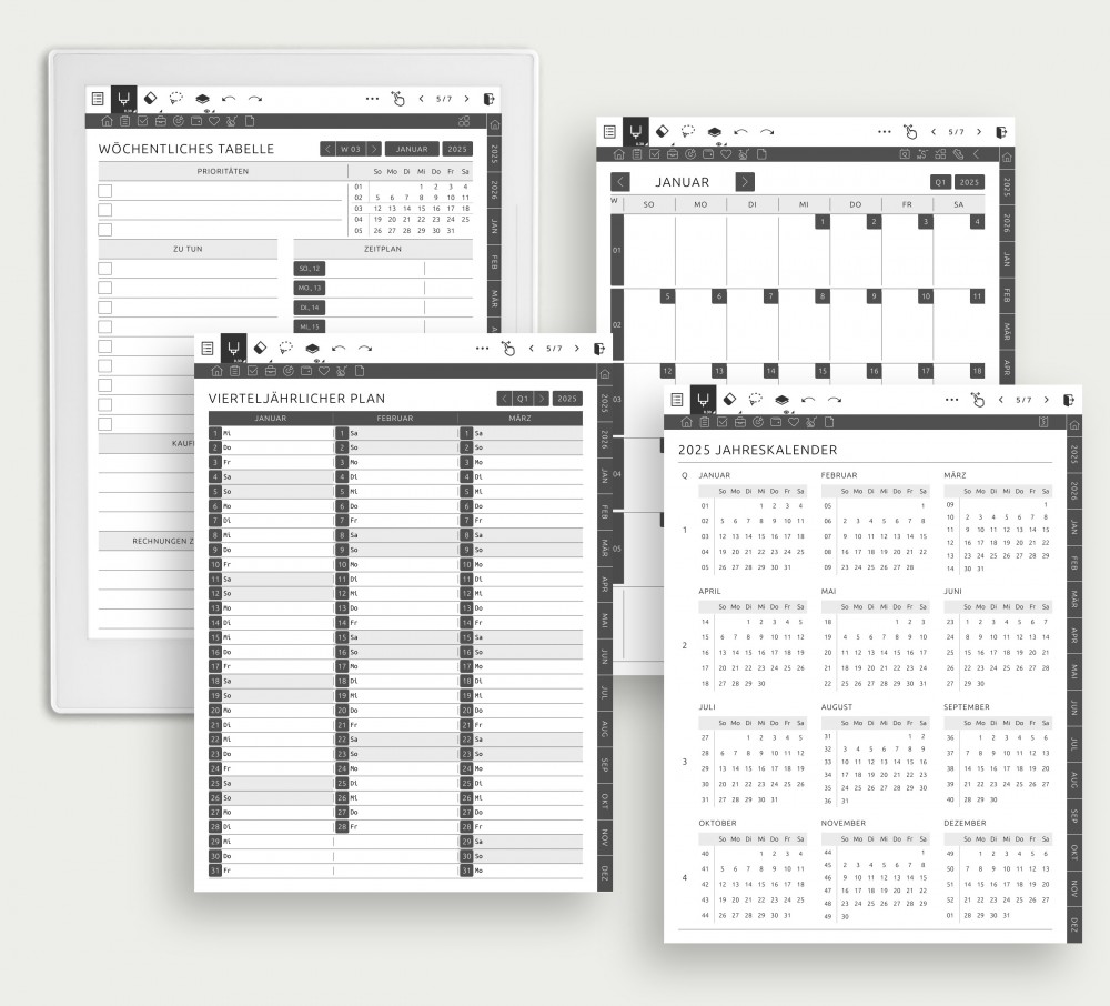 Mühelose Termin- und Veranstaltungsverwaltung for Supernote Planner Mühelose Termin- und Veranstaltungsverwaltung Template for Supernote