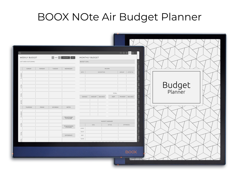 BOOX Note Budget Planner