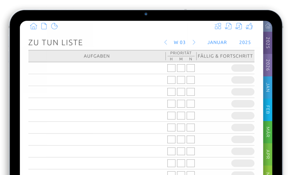 Awesome Digital Weekly To-Do Planner