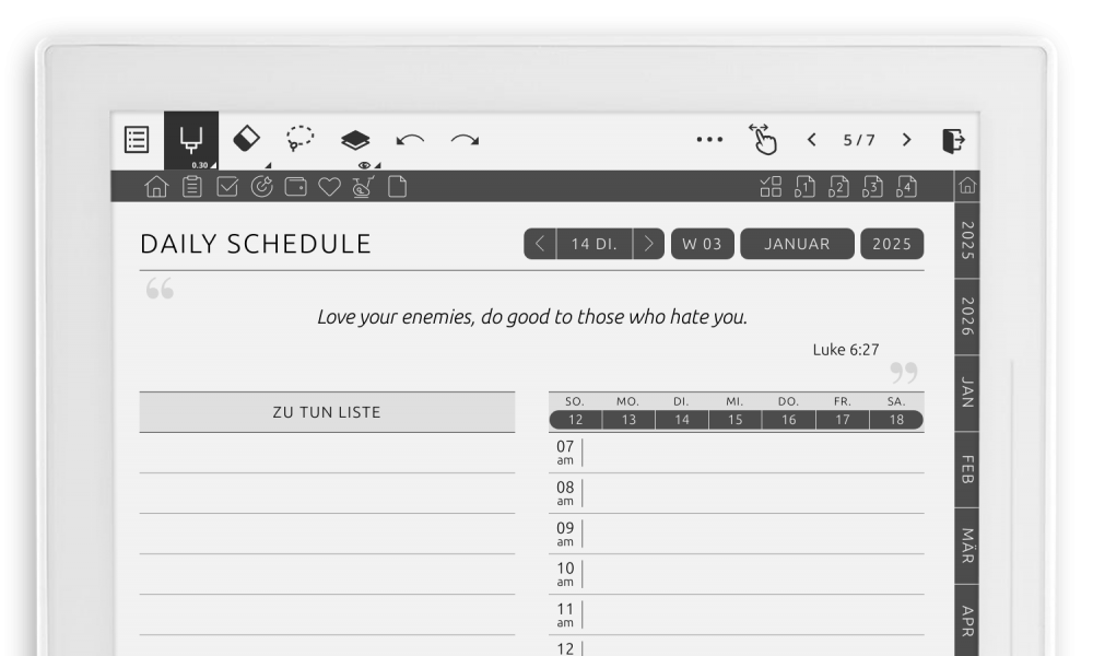 Christian Planner for Supernote