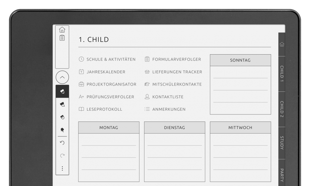 Kindle Scribe Mom's Planner Hyperlinked PDF