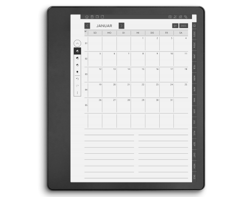 5 Jahre Kindle Scribe Monatskalender
