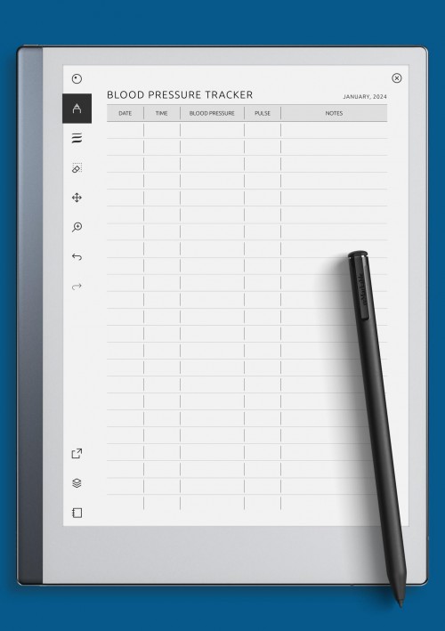 reMarkable Blood Pressure Tracker - Original Template