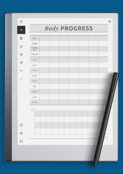 reMarkable Body Progress Template