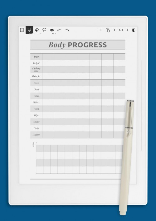 Supernote Body progress template