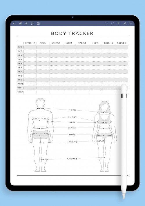 Notability Body Tracker Template