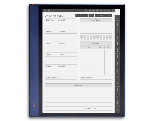ONYX BOOX - Health &amp;amp; Fitness Planner