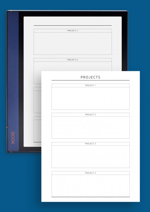 Project List Template for BOOX Note