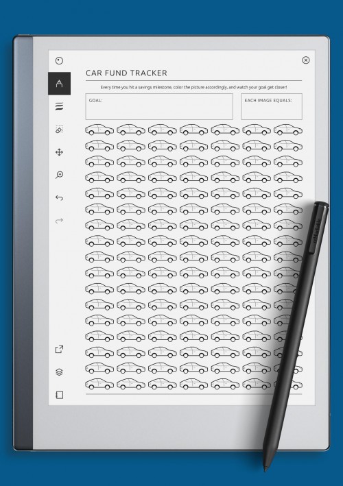 Car Fund Tracker for reMarkable