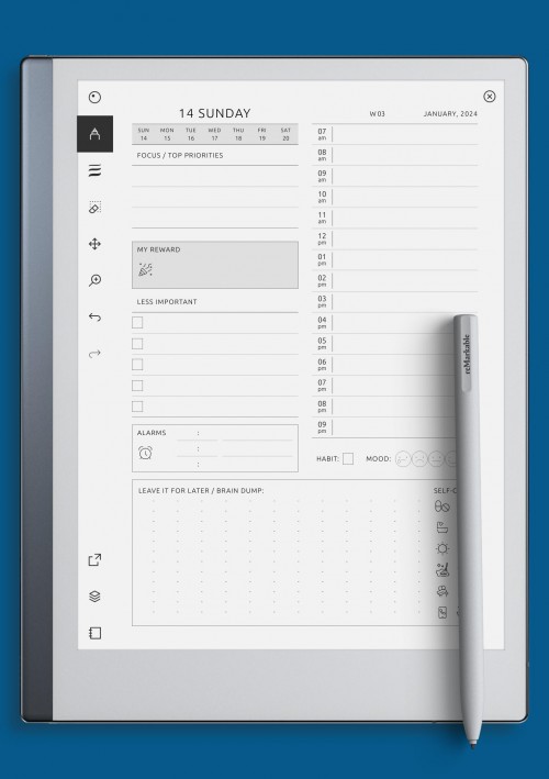 reMarkable Daily ADHD Template