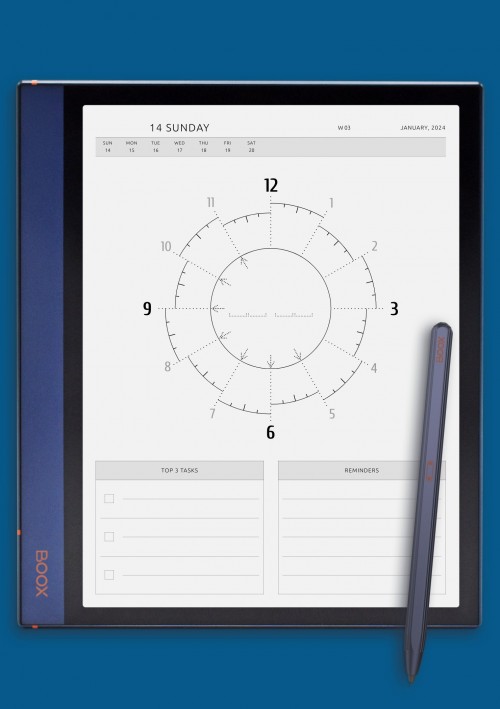 Daily Chronodex Template for BOOX Note