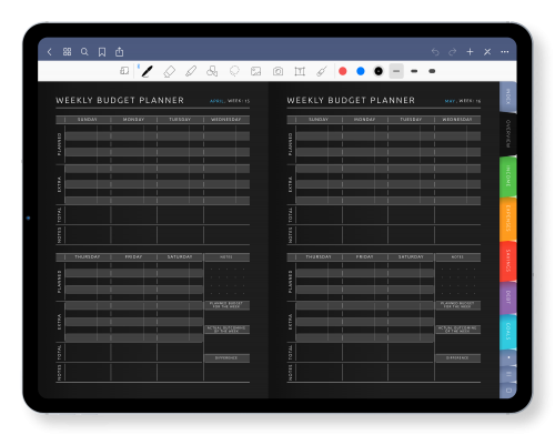 Best Digital Budget Planner in Dark Theme