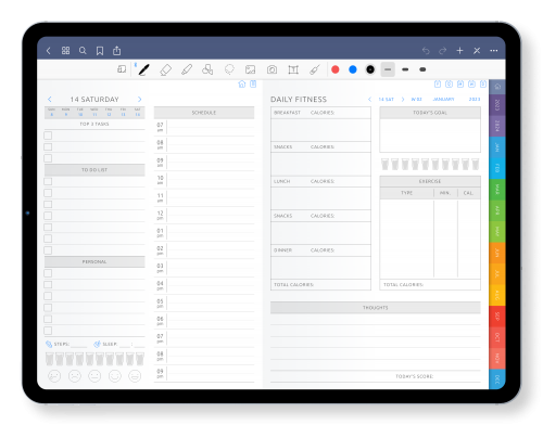 Digital Health &amp;amp; Fitness Planner