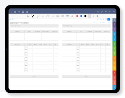 Digital Note Self-Care Planner