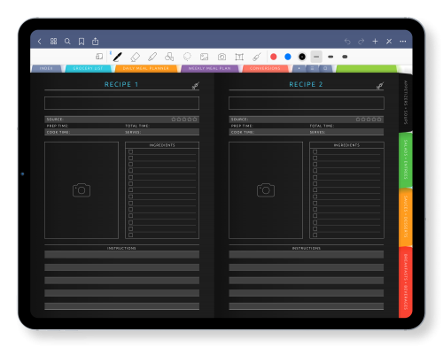 Best Digital Recipe Book in Dark Theme