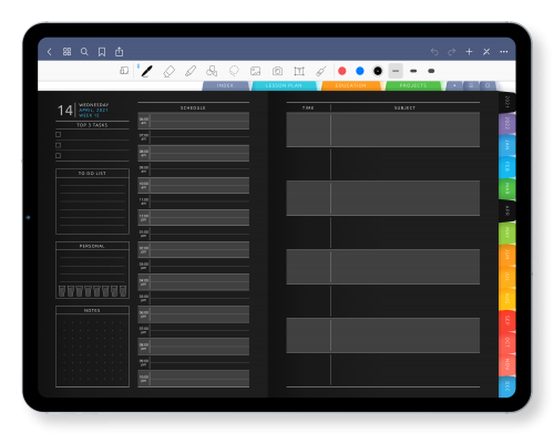 Amazing Digital Teacher Planner [Dark]