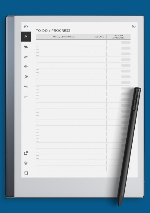 reMarkable To-Do with Assignees Template