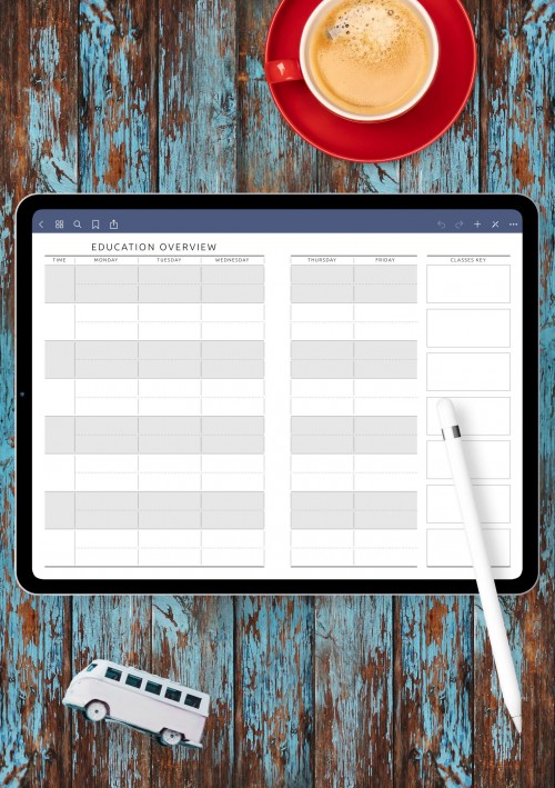 Education Overview Template for iPad & Android