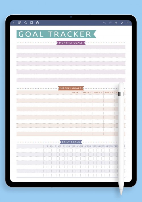 Notability Goal Tracker - Casual Style 