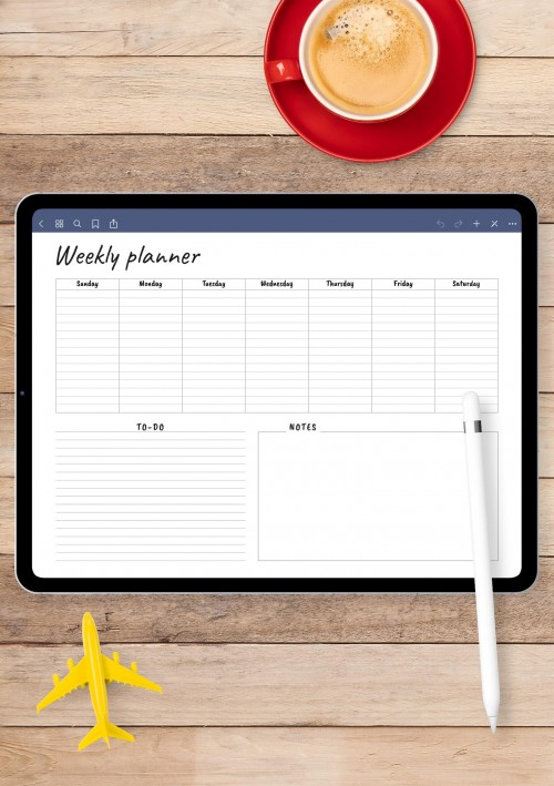 Notability Template Horizontal Weekly Journal