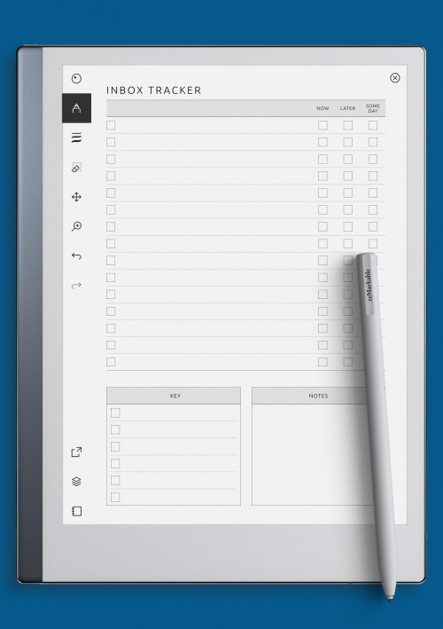 reMarkable Inbox Tracker Template with Priorities