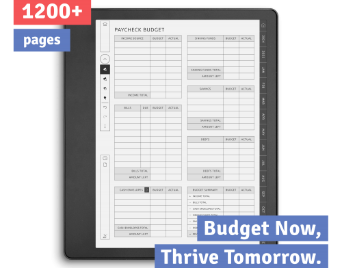 Kindle Scribe Budget Planner