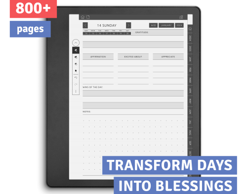 Kindle Scribe Daily Gratitude Planner