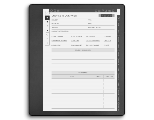 Kindle Scribe Student Planner