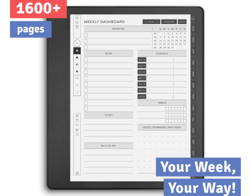 Kindle Scribe Weekly Planner