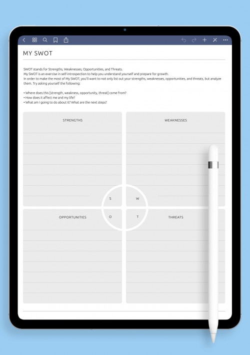 GoodNotes My SWOT Template