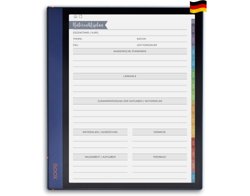 Teacher Planner für Onyx Boox Tablets